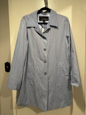 Weatherproof Periwinkle   Blue Women's Trench Coat Large